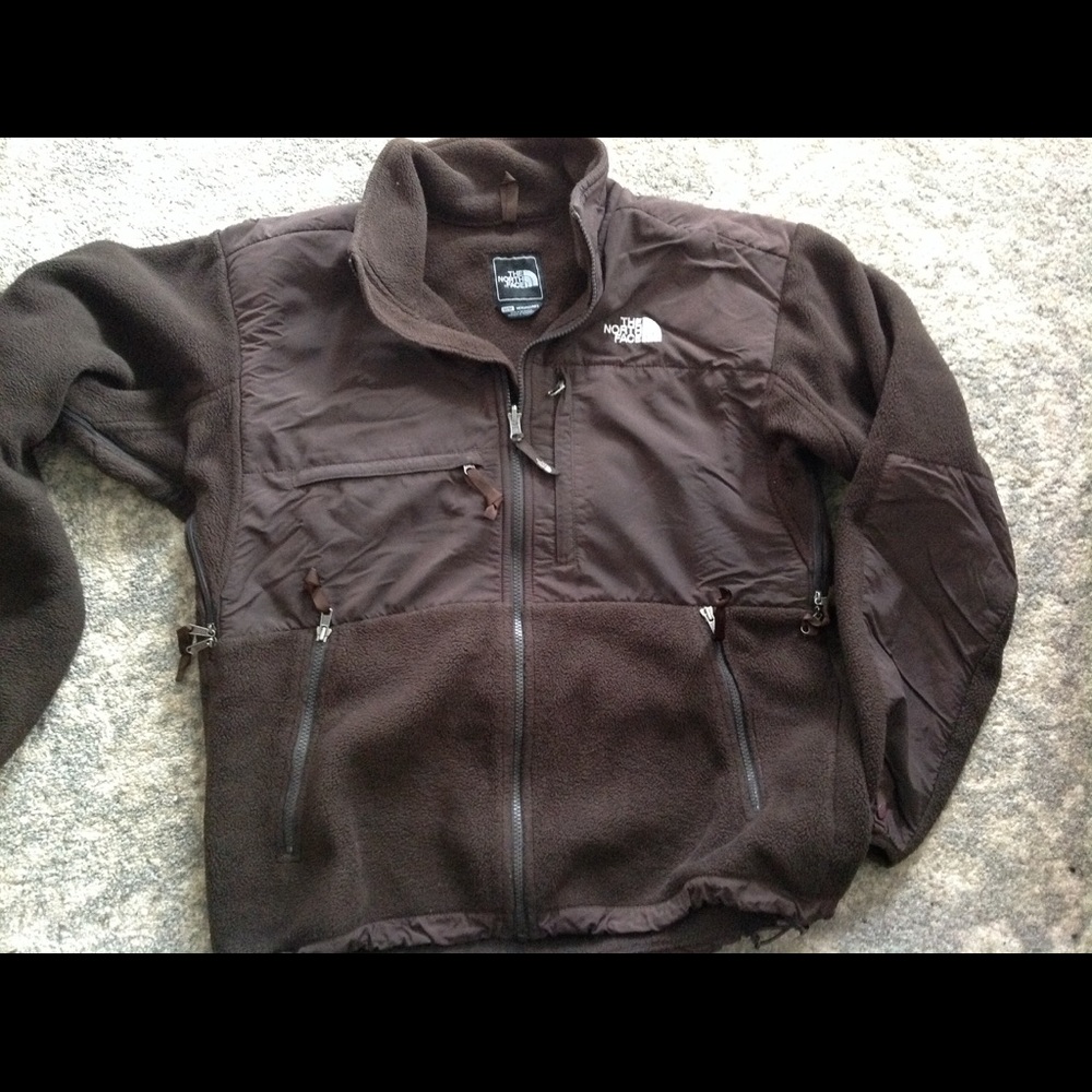 Mens north face Denali fleece brown SZ medium